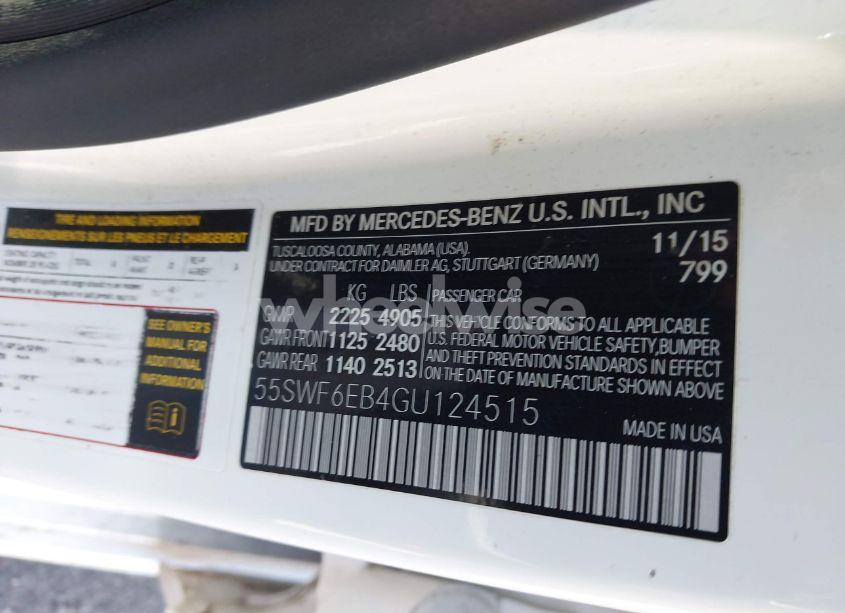 Photo 9 of 2016 Mercedes-benz C 450 AMG 4MATIC (VIN 55SWF6EB4GU124515)