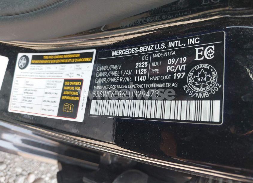 Photo 9 of 2020 Mercedes-benz Amg C 43 4MATIC (VIN 55SWF6EB6LU329473)