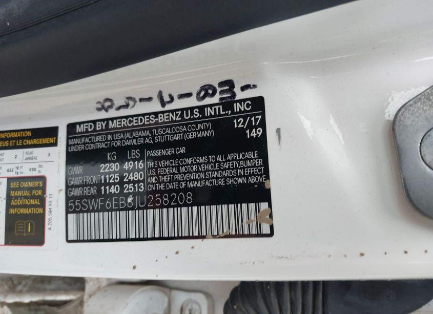 Photo 9 of 2018 Mercedes-benz Amg C 43 4MATIC (VIN 55SWF6EB8JU258208)