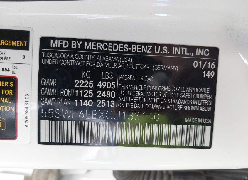 Photo 9 of 2016 Mercedes-benz C 450 AMG 4MATIC (VIN 55SWF6EBXGU133140)