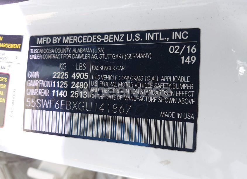 Photo 9 of 2016 Mercedes-benz C 450 AMG 4MATIC (VIN 55SWF6EBXGU141867)