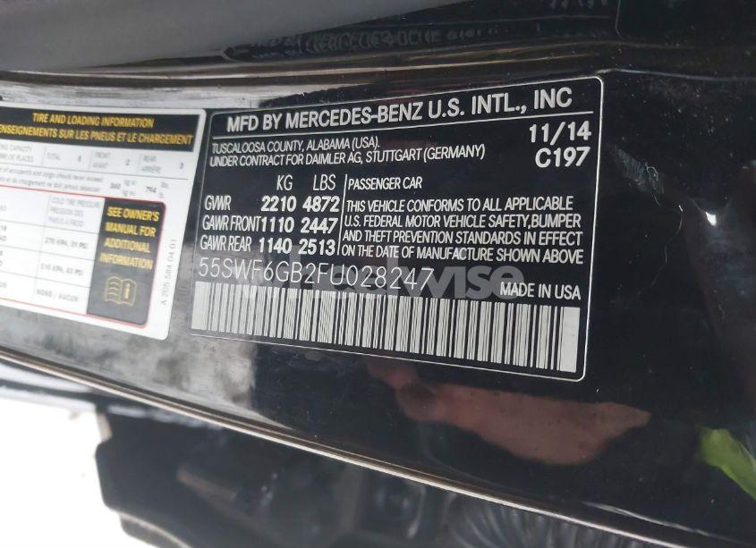 Photo 9 of 2015 Mercedes-benz C 400 4MATIC (VIN 55SWF6GB2FU028247)