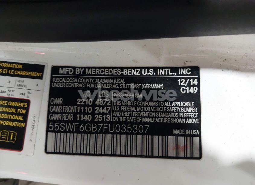 Photo 9 of 2015 Mercedes-benz C 400 4MATIC (VIN 55SWF6GB7FU035307)