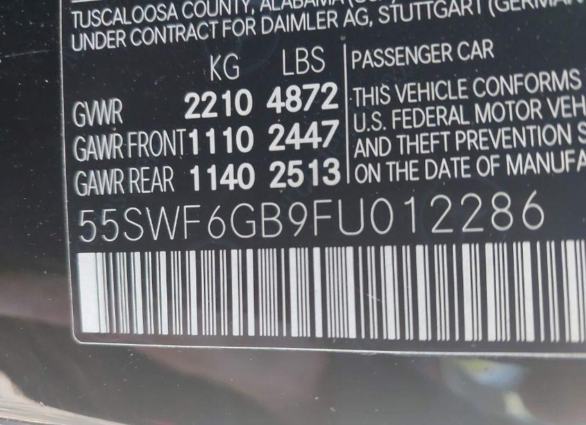 Photo 7 of 2015 Mercedes-benz C 400 4MATIC (VIN 55SWF6GB9FU012286)