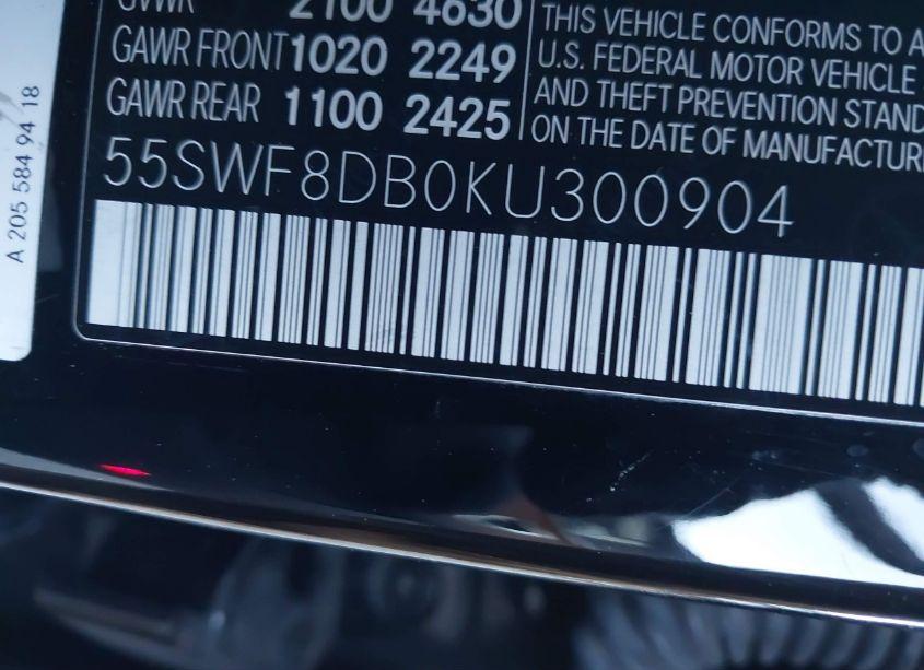 Photo 9 of 2019 Mercedes-benz C 300 (VIN 55SWF8DB0KU300904)