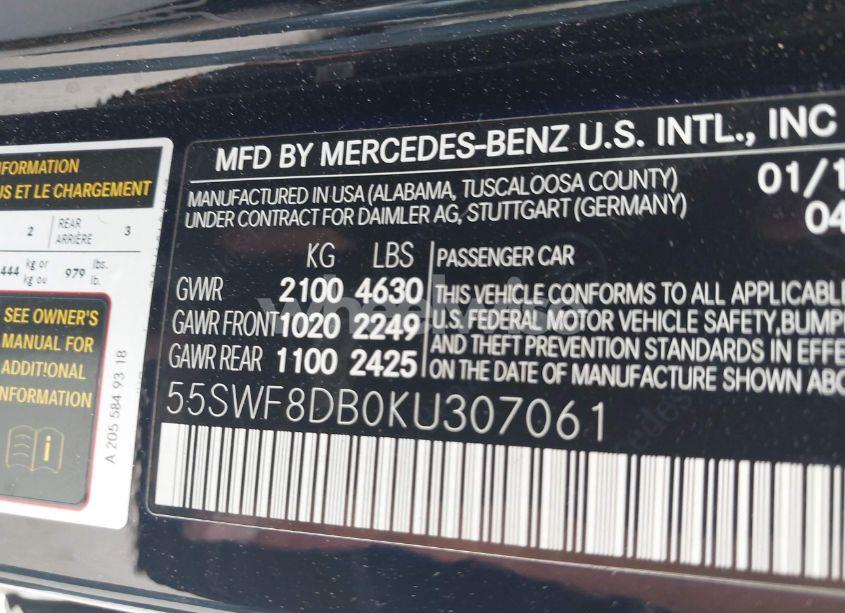 Photo 9 of 2019 Mercedes-benz C 300 (VIN 55SWF8DB0KU307061)