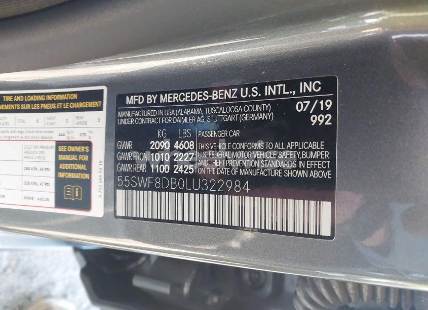 Photo 9 of 2020 Mercedes-benz C 300 (VIN 55SWF8DB0LU322984)