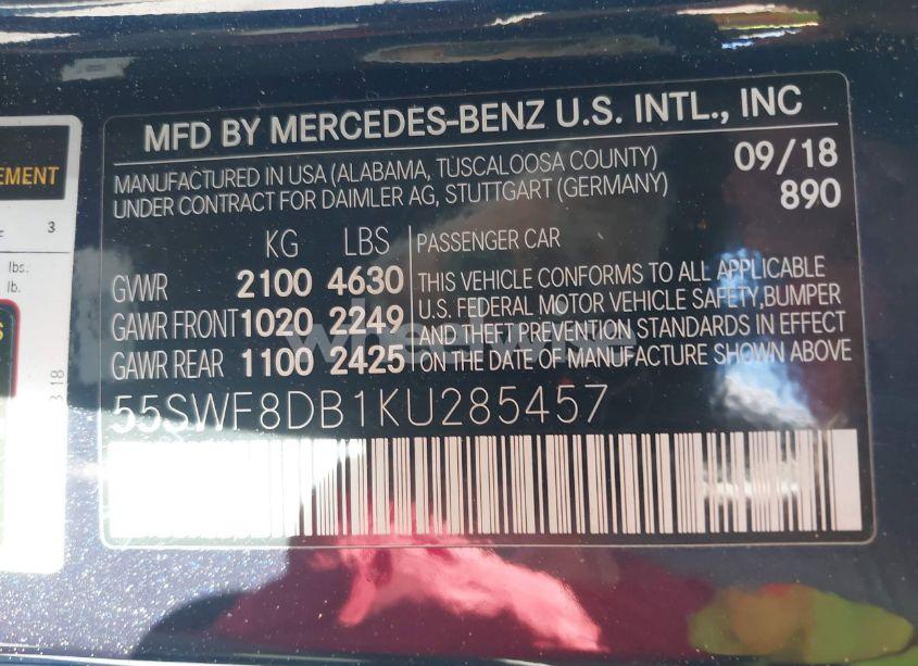 Photo 9 of 2019 Mercedes-benz C 300 (VIN 55SWF8DB1KU285457)