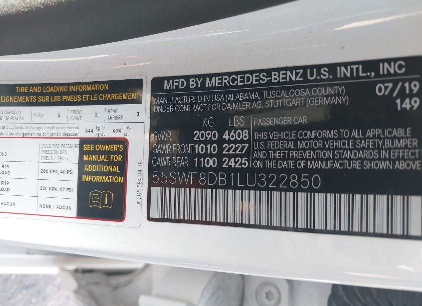 Photo 9 of 2020 Mercedes-benz C 300 (VIN 55SWF8DB1LU322850)