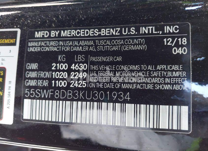 Photo 9 of 2019 Mercedes-benz C 300 (VIN 55SWF8DB3KU301934)