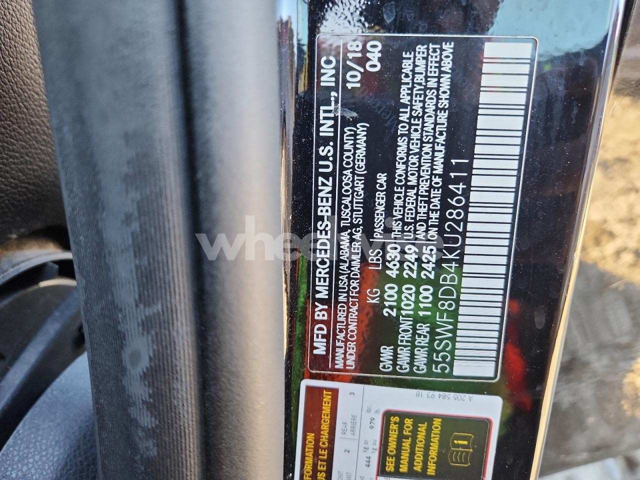 Photo 12 of 2019 MERCEDES-BENZ C 300 (VIN 55SWF8DB4KU286411)