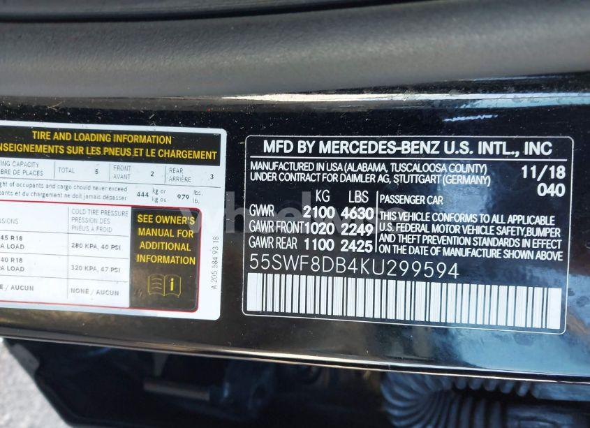 Photo 9 of 2019 Mercedes-benz C 300 (VIN 55SWF8DB4KU299594)