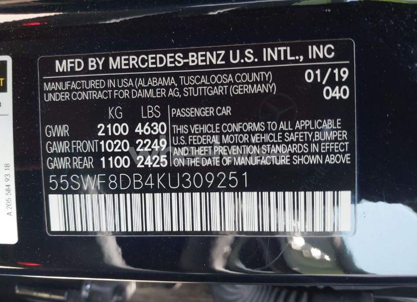 Photo 9 of 2019 Mercedes-benz C 300 (VIN 55SWF8DB4KU309251)