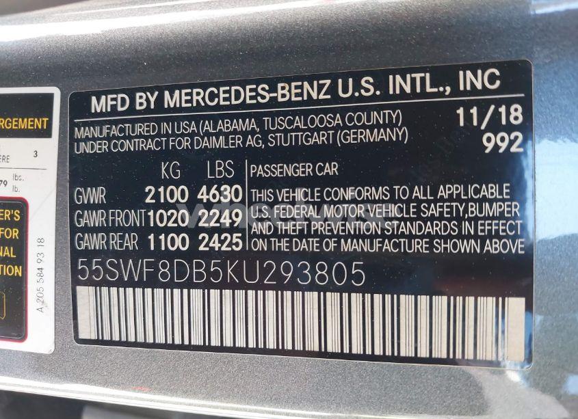 Photo 9 of 2019 Mercedes-benz C 300 (VIN 55SWF8DB5KU293805)