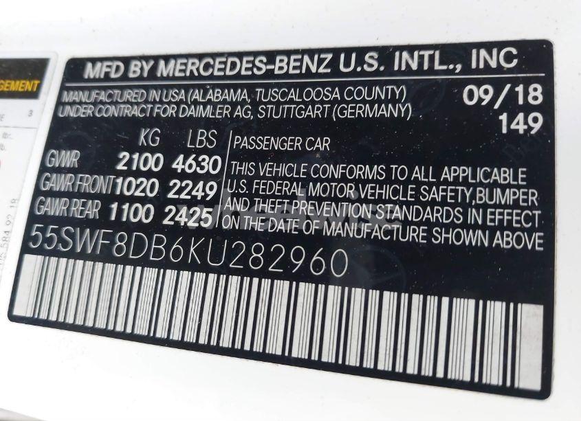 Photo 9 of 2019 Mercedes-benz C 300 (VIN 55SWF8DB6KU282960)