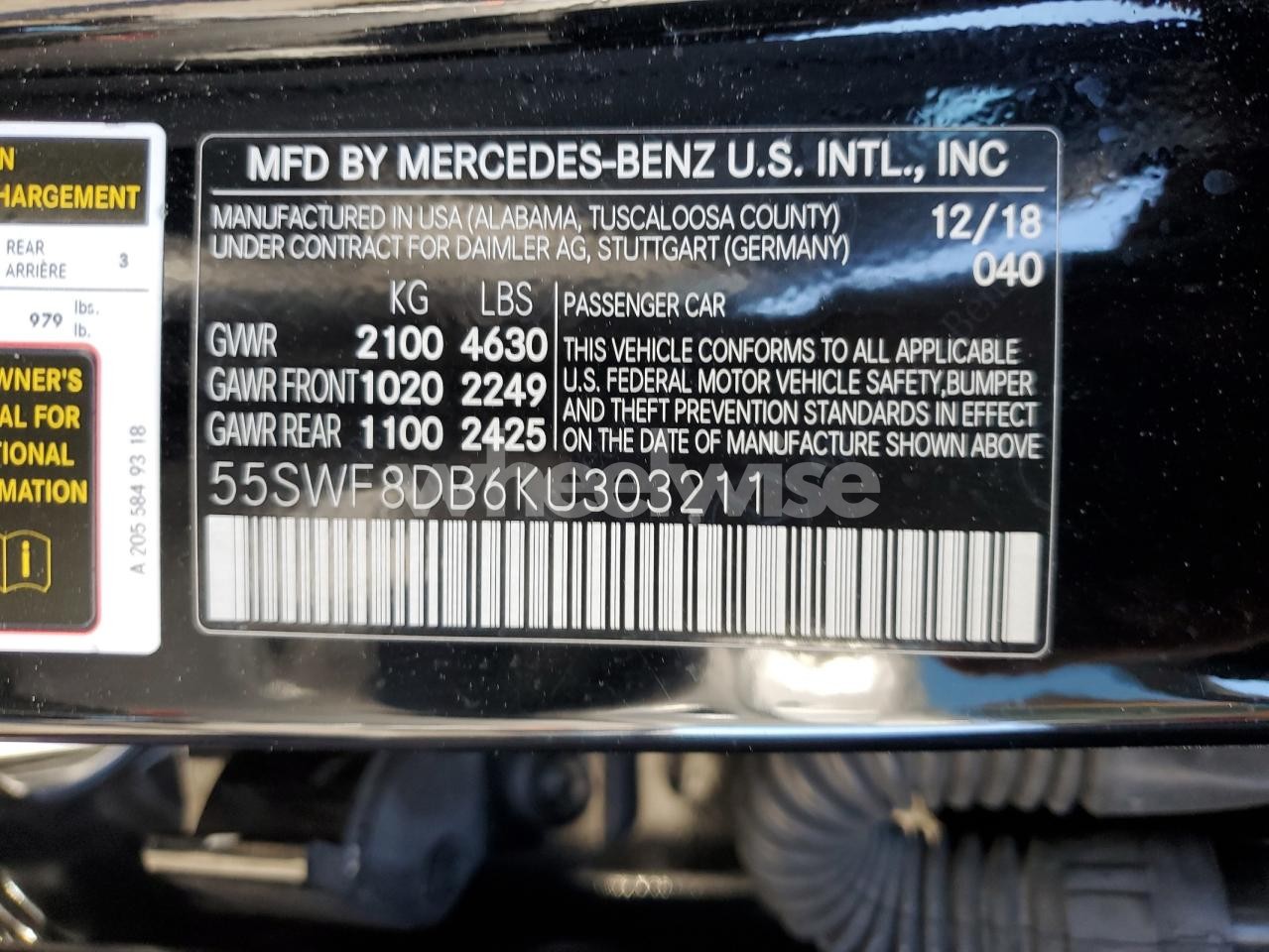 Photo 13 of 2019 MERCEDES-BENZ C 300 (VIN 55SWF8DB6KU303211)