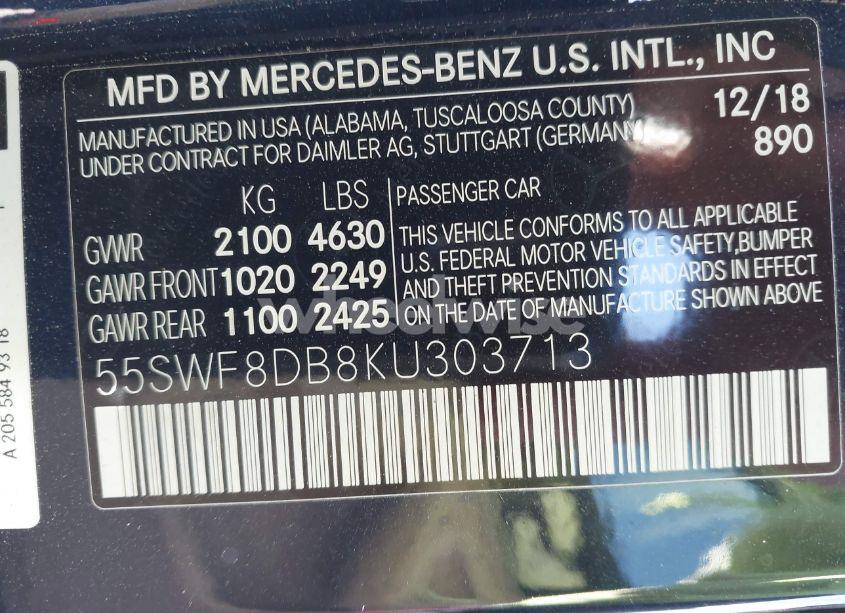 Photo 9 of 2019 Mercedes-benz C 300 (VIN 55SWF8DB8KU303713)