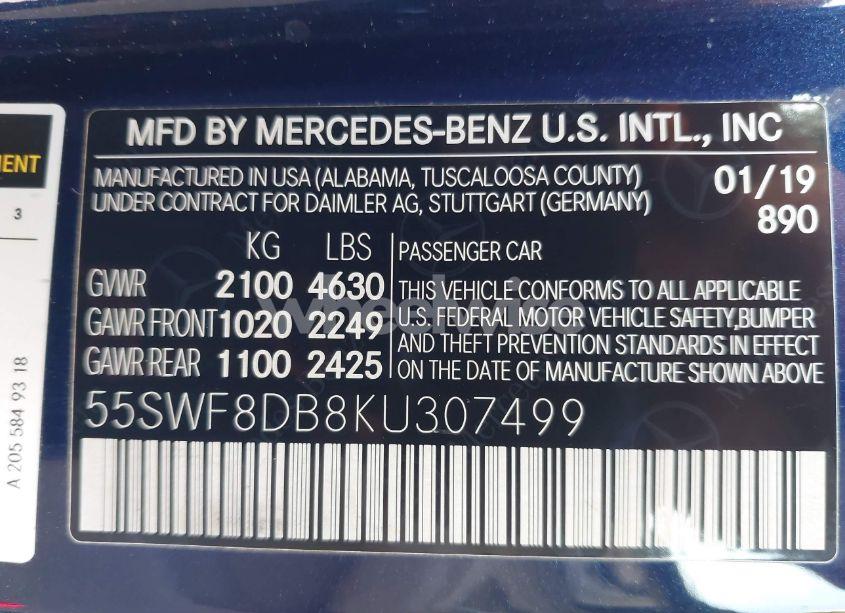 Photo 9 of 2019 Mercedes-benz C 300 (VIN 55SWF8DB8KU307499)