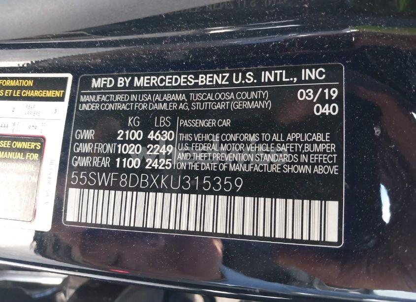 Photo 9 of 2019 Mercedes-benz C 300 (VIN 55SWF8DBXKU315359)