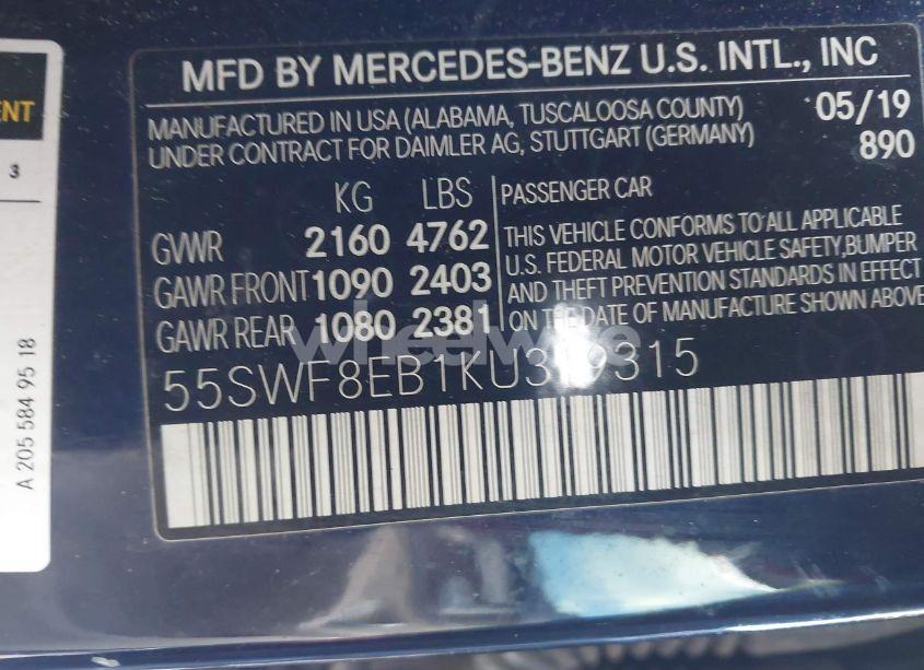 Photo 9 of 2019 Mercedes-benz C 300 4MATIC (VIN 55SWF8EB1KU319315)