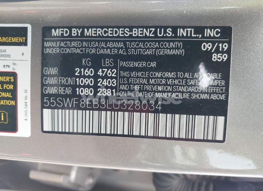 Photo 9 of 2020 Mercedes-benz C 300 4MATIC (VIN 55SWF8EB3LU328034)