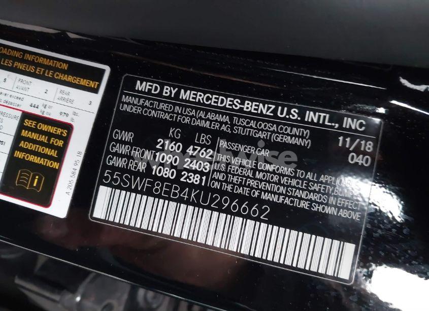 Photo 9 of 2019 Mercedes-benz C 300 4MATIC (VIN 55SWF8EB4KU296662)