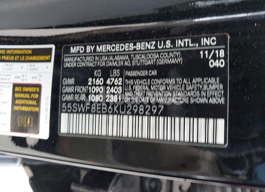 Photo 9 of 2019 Mercedes-benz C 300 4MATIC (VIN 55SWF8EB6KU298297)