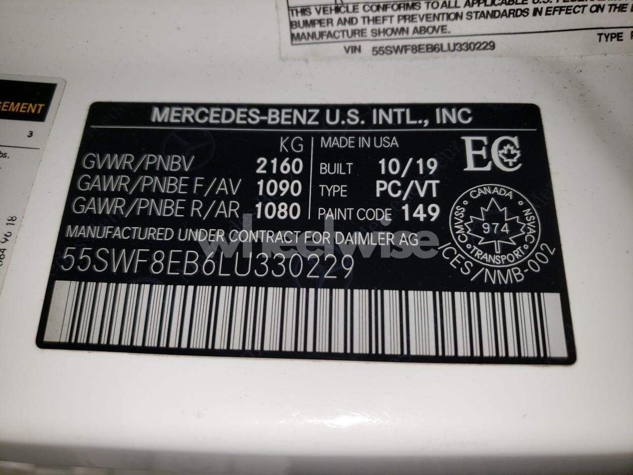 Photo 12 of 2020 MERCEDES-BENZ C 300 4MATIC (VIN 55SWF8EB6LU330229)