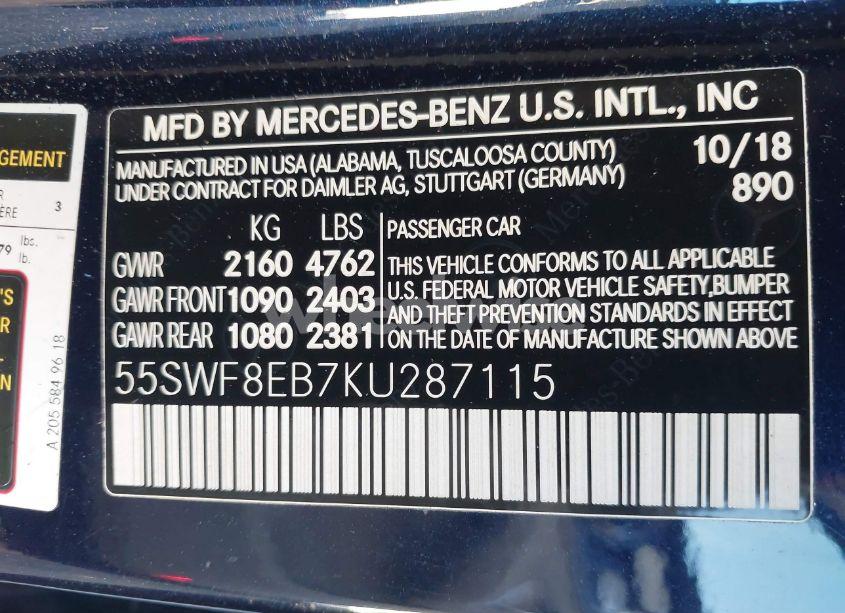 Photo 9 of 2019 Mercedes-benz C 300 4MATIC (VIN 55SWF8EB7KU287115)