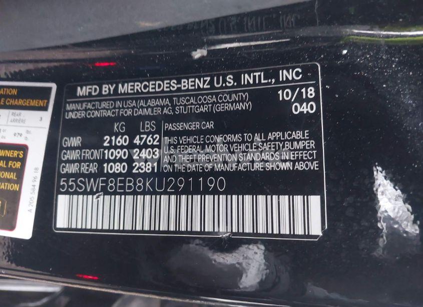 Photo 9 of 2019 Mercedes-benz C 300 4MATIC (VIN 55SWF8EB8KU291190)