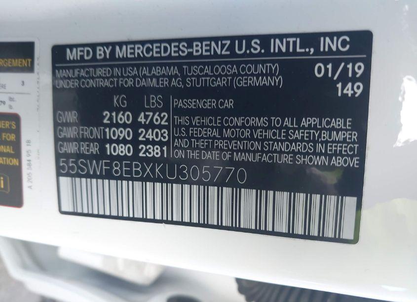 Photo 9 of 2019 Mercedes-benz C 300 4MATIC (VIN 55SWF8EBXKU305770)