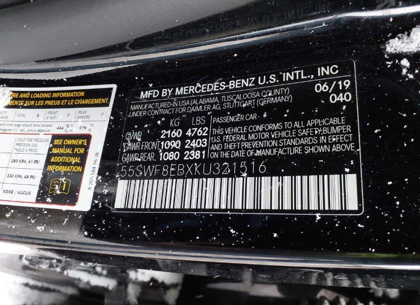 Photo 9 of 2019 Mercedes-benz C 300 4MATIC (VIN 55SWF8EBXKU321516)