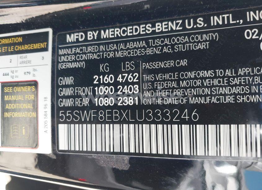 Photo 9 of 2020 Mercedes-benz C 300 4MATIC (VIN 55SWF8EBXLU333246)