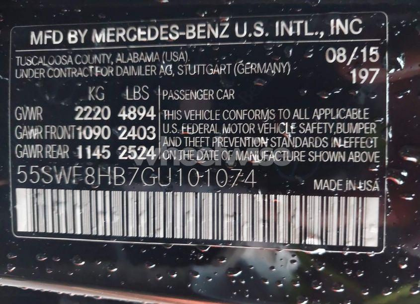 Photo 9 of 2016 Mercedes-benz Amg C 63 S (VIN 55SWF8HB7GU101074)