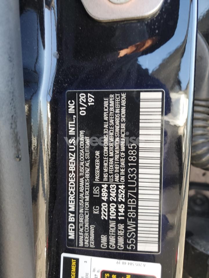 Photo 12 of 2020 MERCEDES-BENZ C 63 AMG-S (VIN 55SWF8HB7LU331885)