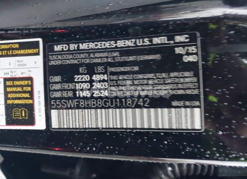 Photo 9 of 2016 Mercedes-benz Amg C 63 S (VIN 55SWF8HB8GU118742)