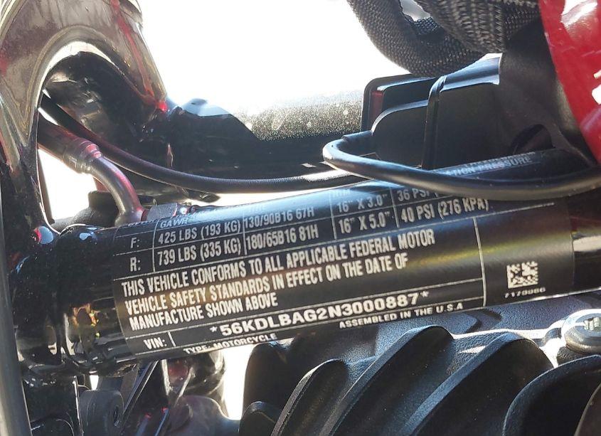 Photo 10 of 2022 Indian Motorcycle CO. CHIEF BOBBER ABS (VIN 56KDLBAG2N3000887)