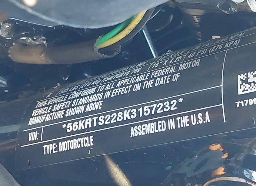 Photo 10 of 2019 Indian Motorcycle CO. FTR 1200 S (VIN 56KRTS228K3157232)