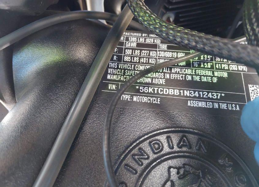 Photo 10 of 2022 Indian Motorcycle CO. CHIEFTAIN DARK HORSE (VIN 56KTCDBB1N3412437)