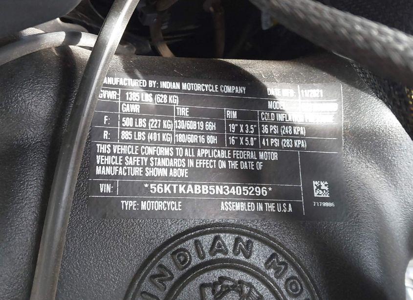 Photo 10 of 2022 Indian Motorcycle CO. ROADMASTER LIMITED (VIN 56KTKABB5N3405296)