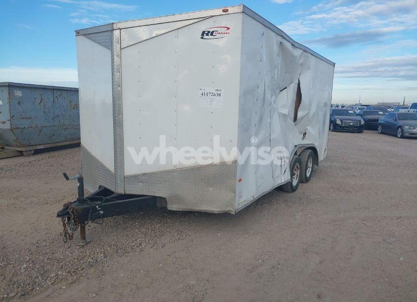 Photo 2 of 2020 Rc Trailers, INC CARGO TRAILER 8.5X16 (VIN 56VBC1624LT900043)