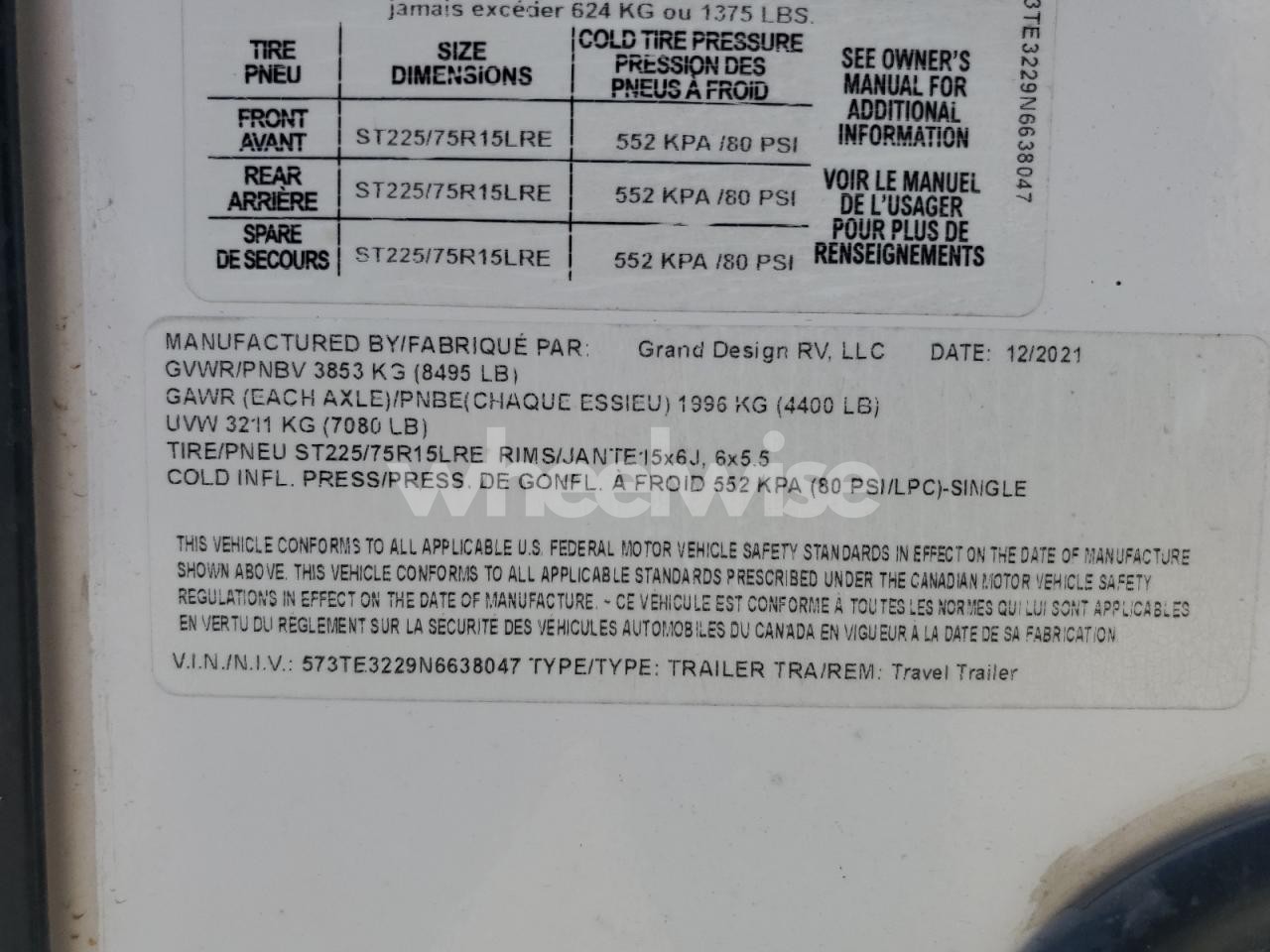 Photo 10 of 2022 IMAGINE TRAVEL TRA (VIN 573TE3229N6638047)