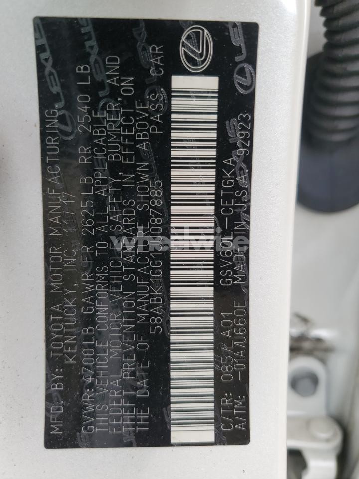 Photo 12 of 2018 LEXUS ES 350 (VIN 58ABK1GG1JU087885)