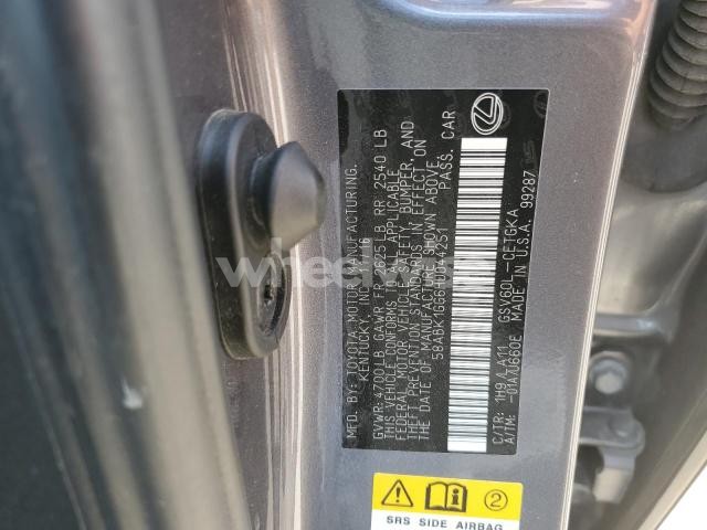 Photo 9 of 2017 LEXUS ES 350 (VIN 58ABK1GG6HU044251)