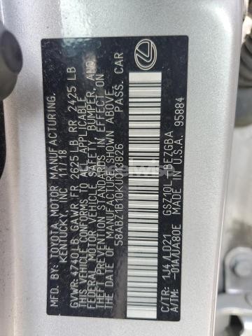 Photo 12 of 2019 LEXUS ES 350 (VIN 58ABZ1B10KU013826)