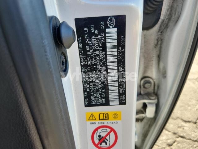 Photo 10 of 2019 LEXUS ES 350 (VIN 58ABZ1B16KU017329)