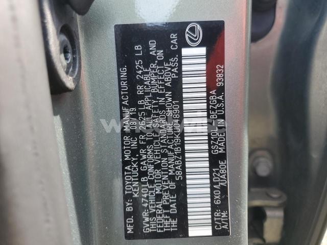 Photo 2 of 2019 LEXUS ES 350 (VIN 58ABZ1B19KU048901)