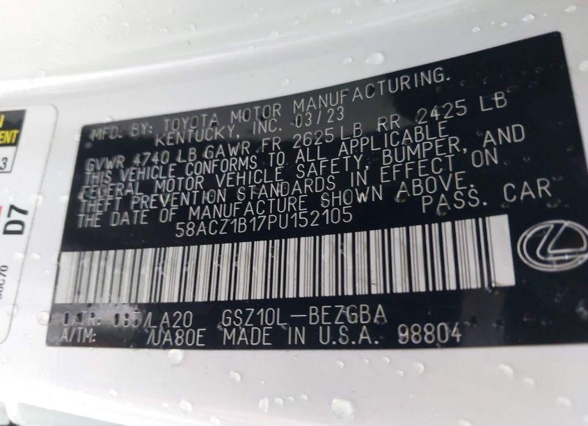 Photo 9 of 2023 Lexus Es 350 (VIN 58ACZ1B17PU152105)