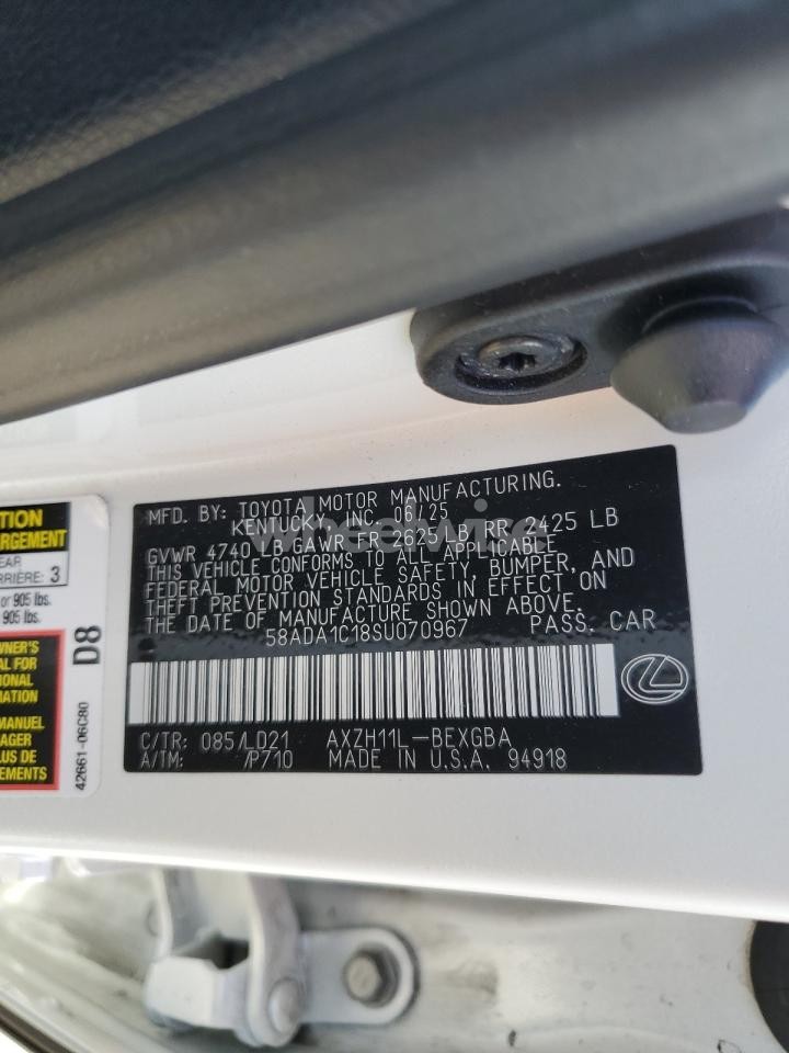Photo 12 of 2025 LEXUS ES 300H BASE (VIN 58ADA1C18SU070967)