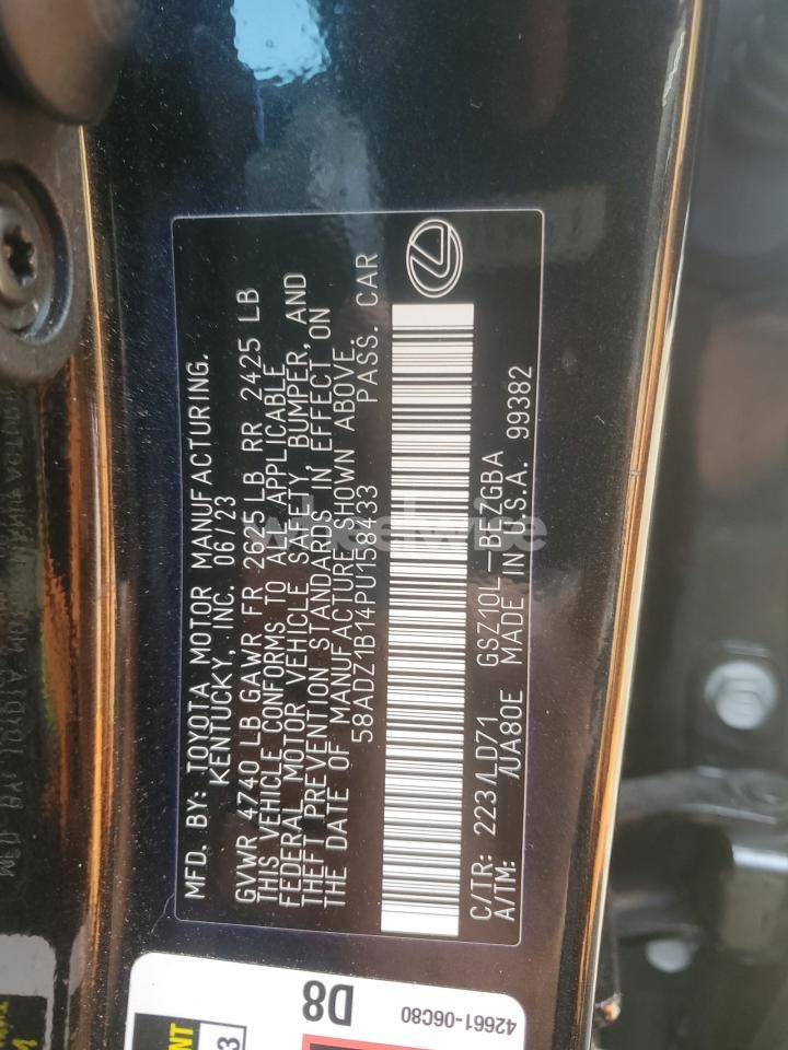 Photo 12 of 2023 LEXUS ES 350 BASE (VIN 58ADZ1B14PU158433)